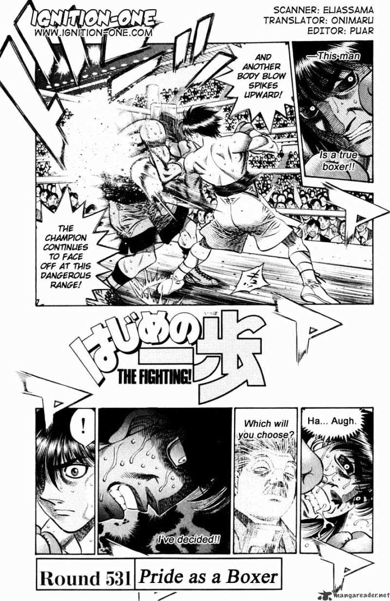 Hajime no Ippo: Fighting Spirit, Chapter 531 image 01